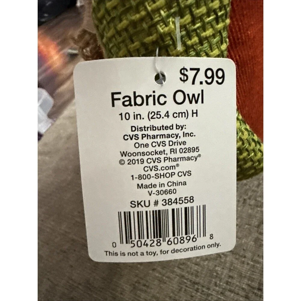 10” Fall Fest Owl Plush Decor – Autumn Harvest Weighted Stuffed Animal Decor